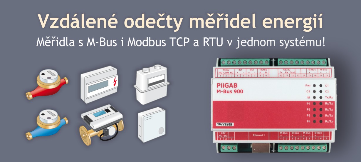 Vzdálené odečty energií z měřidel s M-Bus i Modbus