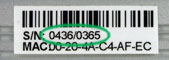 Příklad výrobního štítku