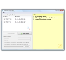 Ethernet Configurator: Konfigurátor síťových parametrů