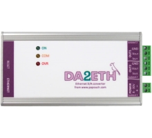 DA2ETH: Dvoukanálový DA převodník s Ethernetem DA2ETH: Dvoukanálový DA převodník s Ethernetem