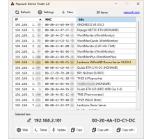 Papouch Device Finder: software pro vyhledání zařízení Papouch a Lantronix na místí síti