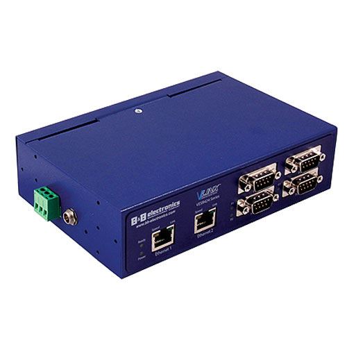 VESR424D - Průmyslový Ethernetový server s převodníkem sériové linky (4x DB9M)