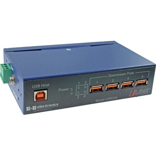 UHR304 - Průmyslový galvanicky oddělený 4-portový USB HUB