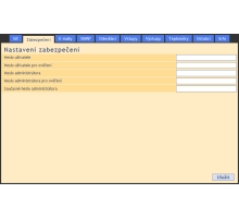 Ukázka z webové konfigurace - nastavení zabezpečení přístupu (7)