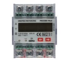 3F elektroměr PRO380-MOD, 0,25 až 100 A, Modbus, MID ověření